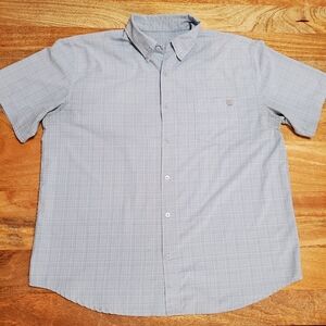 Huk Performance Fishing Shirt Mens XL Light Blue Short Sleeve Vented Lightweight